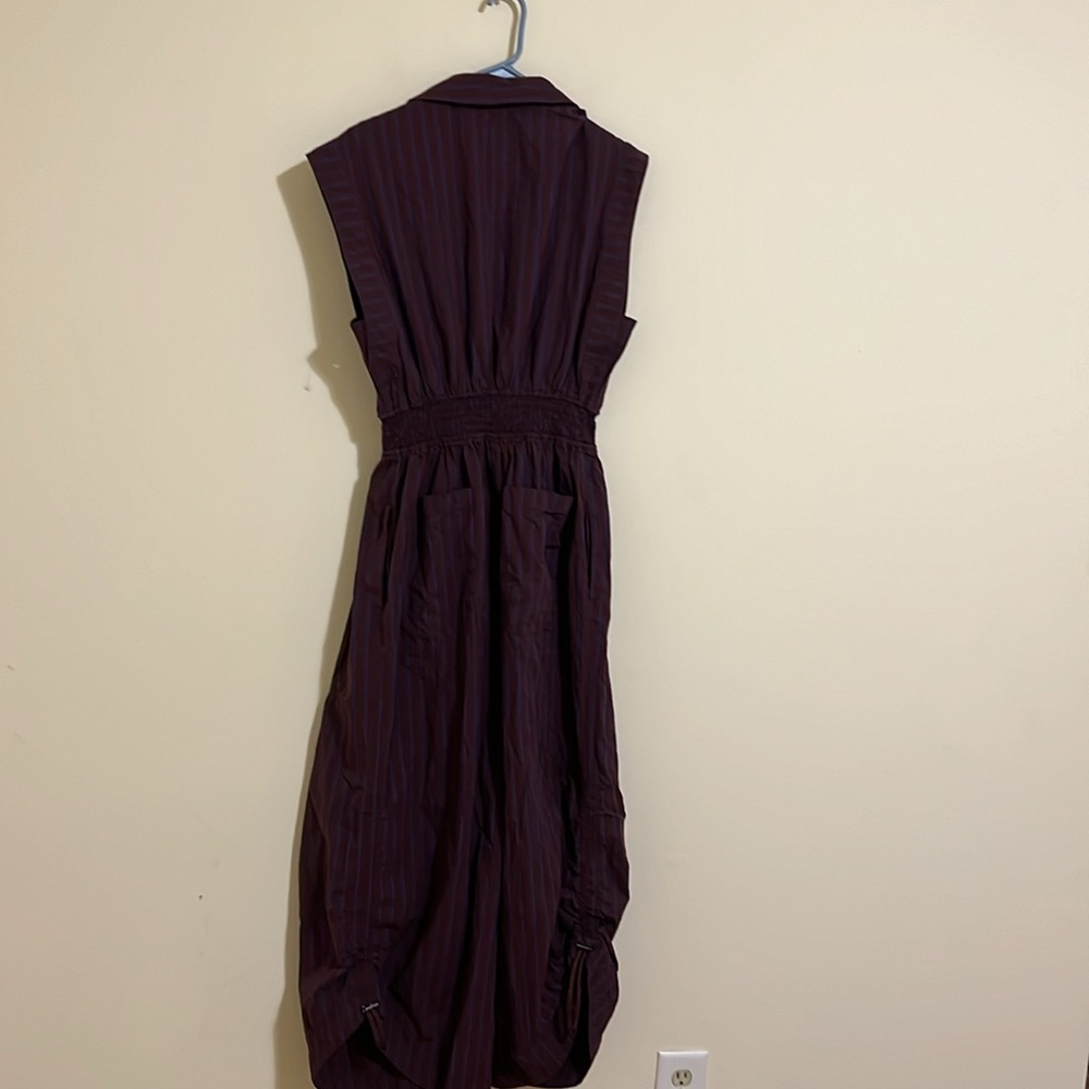 Anthropologie stripped shirted Parachute jumpsuit size MT Used - Picture 9 of 16